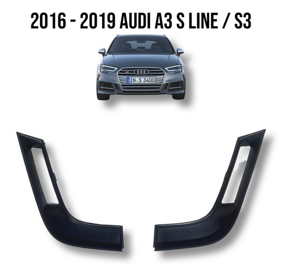 Ornament bara protectie, spoiler Audi A3 (8v), 05.2016-12.2020, model: 5 usi, Sedan, S-Line, montare fata, dreapta, RapidAuto
