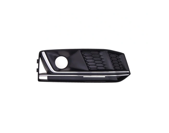 Grila bara protectie, spoiler Audi A4/S4 (B9), 11.2015-07.2019, model: S-LINE, montare fata, dreapta, cromat/negru, RapidAuto