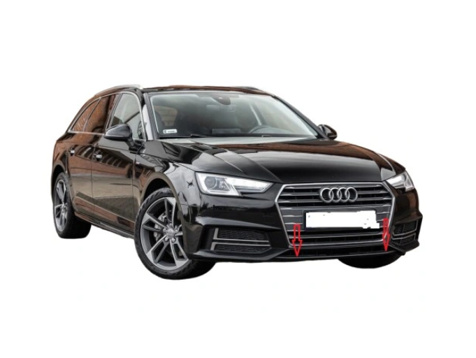 Grila bara protectie, spoiler Audi A4/S4 (B9), 11.2015-07.2019, model: S-Line, montare fata, centrala, RapidAuto