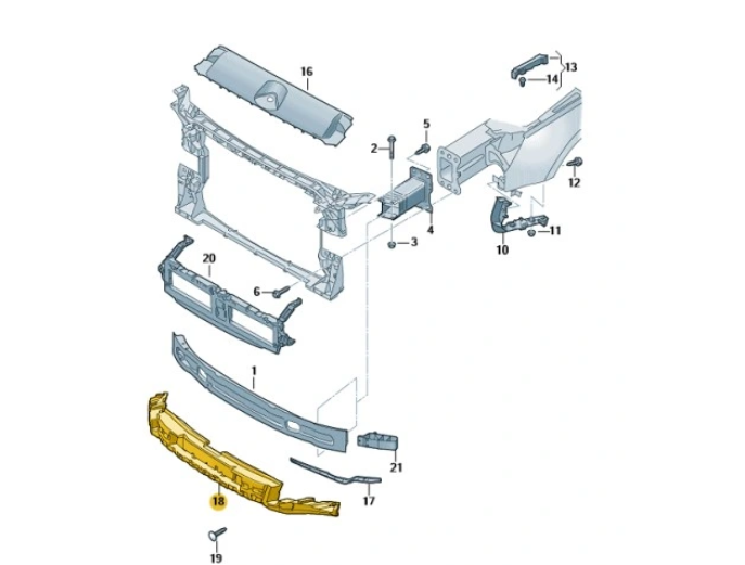 Absorbant soc bara fata Audi A4/S4 (B9), 05.2019-, RapidAuto