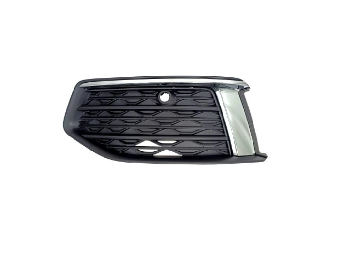 Grila bara protectie, spoiler Audi A6 (C8), 03.2018-, montare fata, stanga, cu gauri senzori parcare (PDC); ornament: cromat, RapidAuto