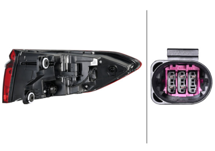 Stop spate, lampa Audi A8 (D5), 07.2017-12.2021, montare spate, stanga, Tip=Mid; LED; cu ornament cromat; exterior, HELLA