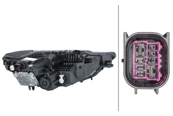 Far Audi A7, 02.2018-, montare fata, stanga, LED; electric; fara motor; cu unitate control LED; LED; fara marcaj "AUDI"; fara marcaj "VW", HELLA