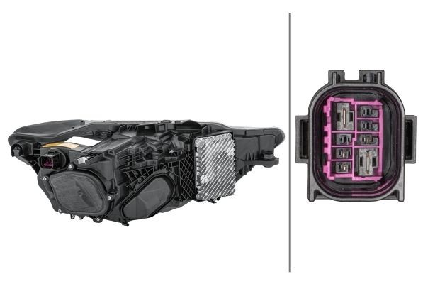 Far Audi A7, 02.2018-, montare fata, stanga, Tip=MATRIX HD; Laser+LED; electric; cu motor; cu unitate control LED; LED; fara marcaj "AUDI"; fara marcaj "VW", HELLA