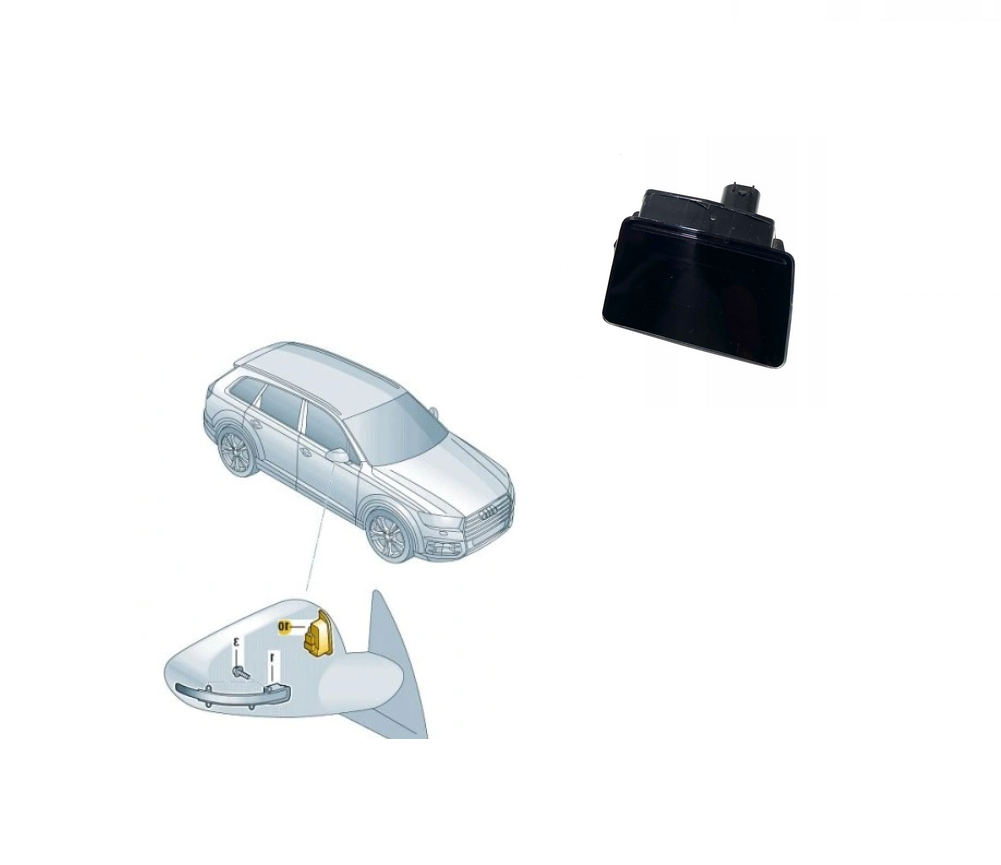 Lampa avertizare schimbare banda Audi Q7 (4m), 06.2015-12.2019; Q7 (4m), 10.2019-, montare fata, dreapta, LED; in oglinda, OEM/OES