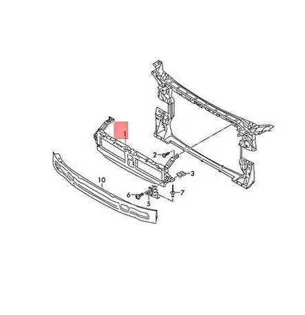 Suport montare grila radiator Audi A5/Sportback, 06.2016-, montare fata, RapidAuto