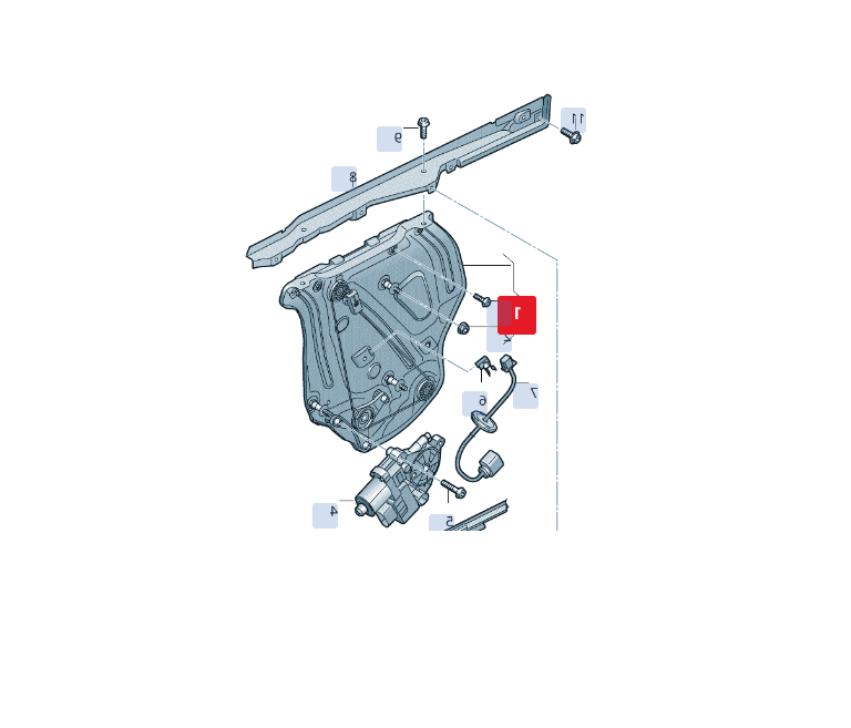 Macara geam electrica Audi A5/Sportback, 06.2016-, model: cabrio, montare fata, stanga, RapidAuto