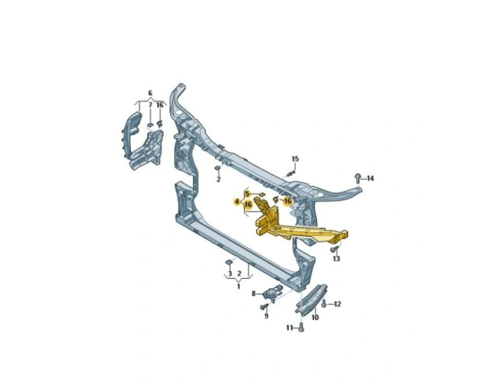 Suport fixare far Audi Q5/Sportback (Fy), 07.2020-, montare fata, stanga, RapidAuto