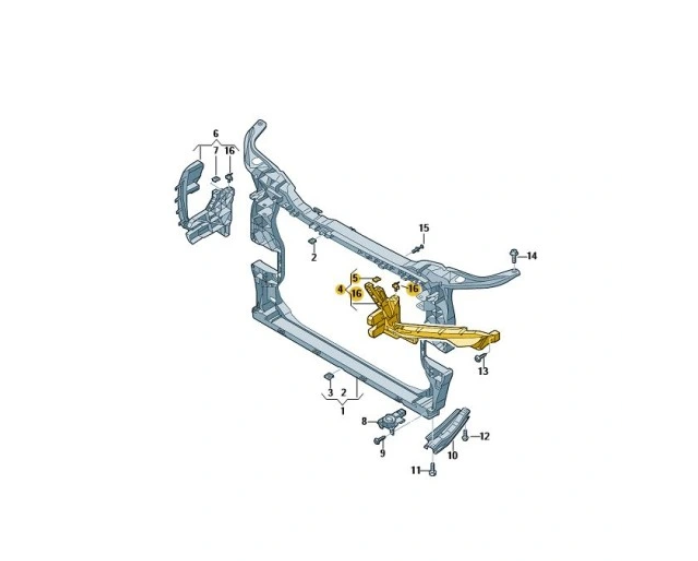 Suport fixare far Audi Q5/Sportback (Fy), 07.2020-, montare fata, dreapta, RapidAuto