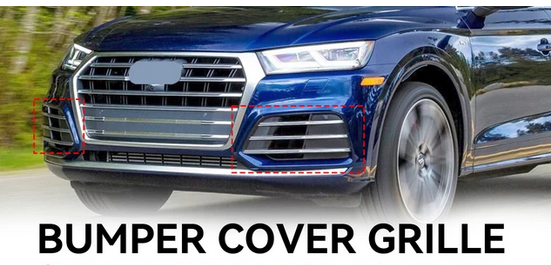 Grila bara protectie, spoiler Audi Q5 (Fy), 09.2016-10.2020, model: S-Line, montare fata, stanga, RapidAuto