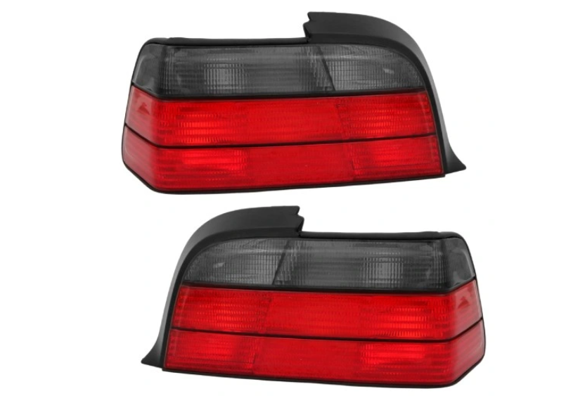 Stop spate, lampa Bmw Seria 3 (E36), 12.1990-03.2000, model: cabrio, Coupe, tuning, montare spate, stanga+dreapta, rosu-fumuriu; fara soclu bec; tuning; Taiwan
