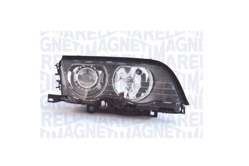 Far Bmw Seria 3 (E46), Sedan/Combi, 06.1998-09.2001, model: Combi, Sedan, montare fata, stanga, D2S+H7; electric; reflector negru; cu bec xenon; cu balast; cu motor; xenon, MAGNETI MARELLI