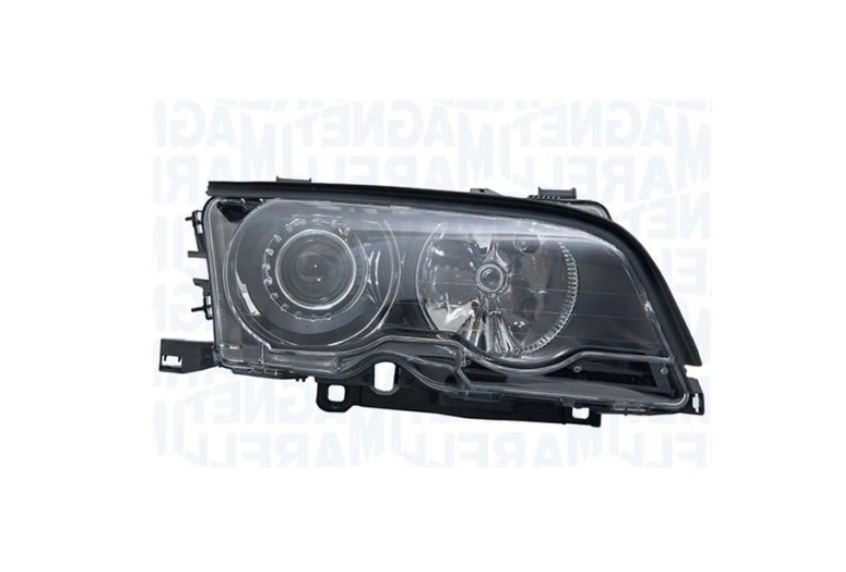 Far Bmw Seria 3 (E46), Coupe/Cabrio, 05.1999-09.2001, montare fata, dreapta, D2S+H7; electric; reflector negru; cu bec xenon; cu balast; cu motor; xenon, MAGNETI MARELLI