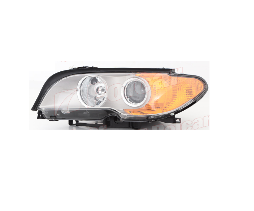 Far Bmw Seria 3 (E46), Coupe/Cabrio 03.2003-09.2006, montare fata, stanga, D2S+H7; electric; element reflectorizant argintiu, semnal galben; cu motor; xenon, MAGNETI MARELLI