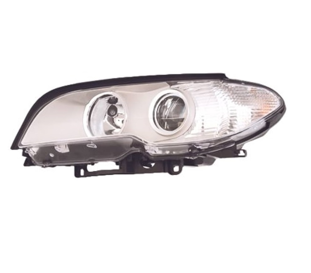 Far Bmw Seria 3 (E46), Coupe/Cabrio 03.2003-09.2006, montare fata, stanga, H7+H7; electric; argintiu, semnal galben; cu motor; halogen, MAGNETI MARELLI