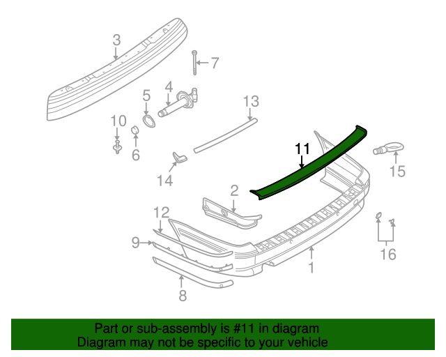 Spoiler bara protectie Bmw Seria 5 (E39), 2000-06.2004, model: Combi, montare spate, superior, RapidAuto
