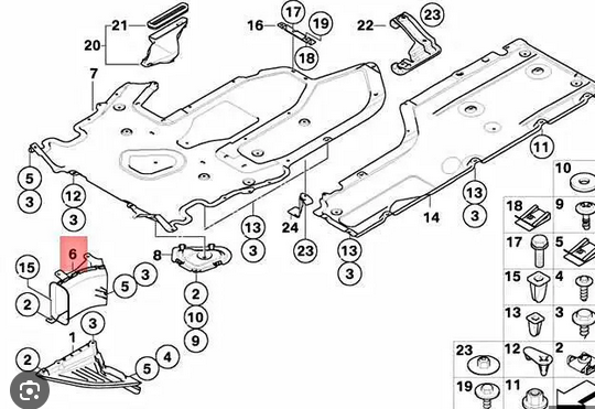 Deflector aer Bmw Seria 5 (E60/E61), 06.2003-06.2010, montare fata, stanga, RapidAuto