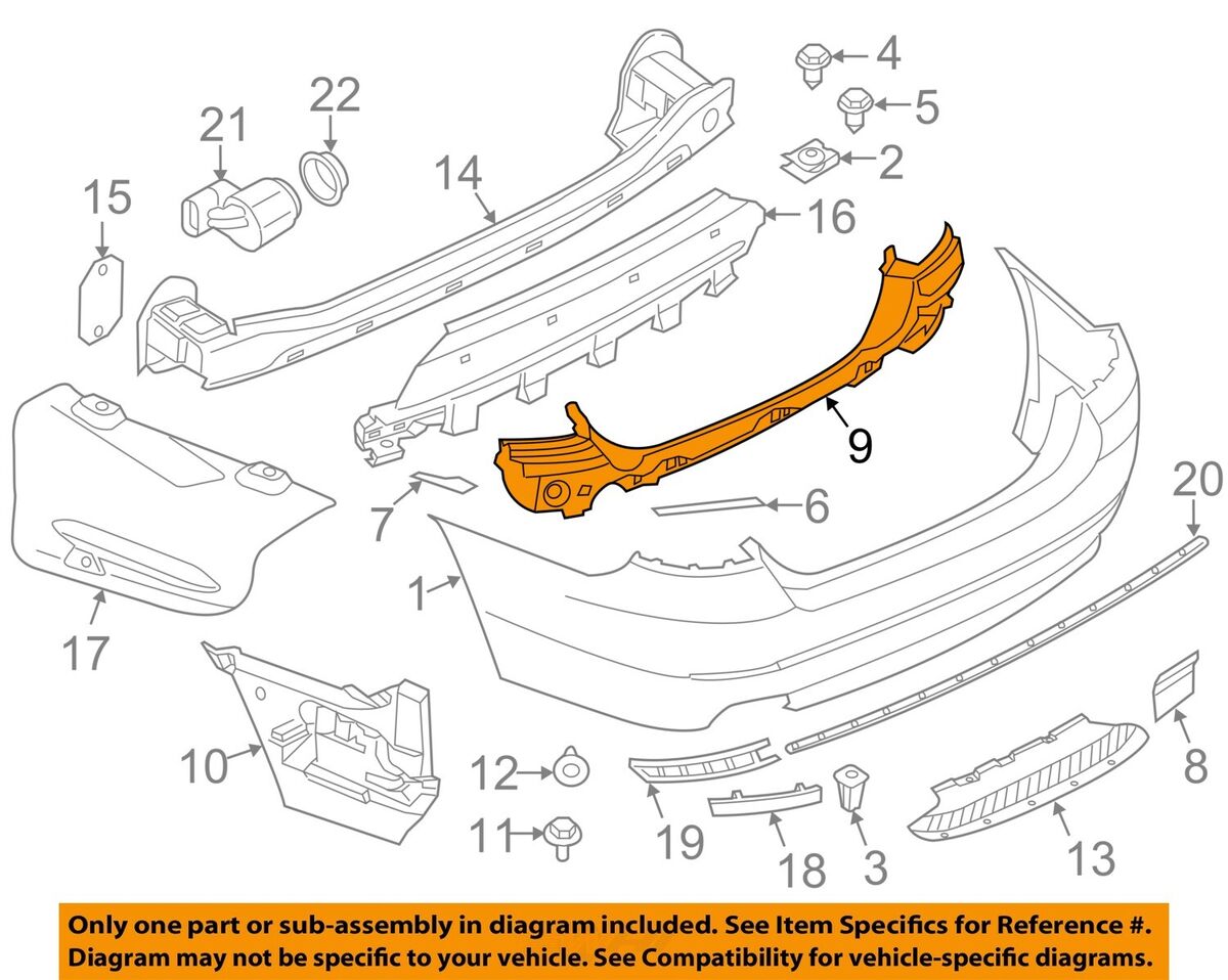 Suport bara protectie, spoiler Bmw Seria 5 (F10/F11), 12.2009-08.2017, montare spate, centrala, RapidAuto