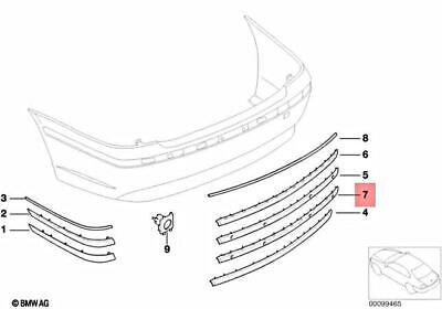 Spoiler bara protectie Bmw Seria 7 (E65/E66), 09.2001-12.2004, montare spate, centrala, cu gauri senzori parcare (PDC); cu laminat cromate, RapidAuto
