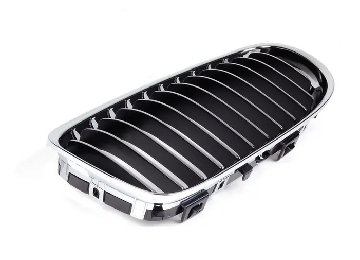 Grila radiator Bmw Seria 3 (E90/E91), 08.2008-06.2012, montare fata, stanga, cromat/negru, RapidAuto