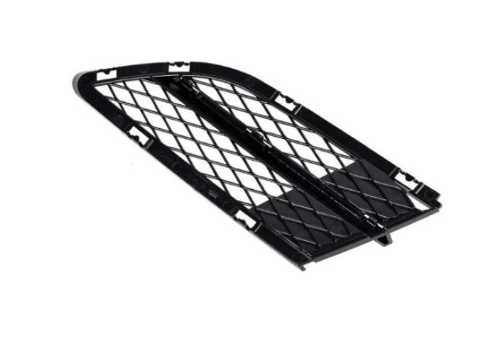 Grila bara protectie, spoiler Bmw Seria 3 (E90/E91), 08.2008-06.2012, montare fata, stanga, inchis; negru, RapidAuto