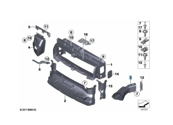 Deflector aer Bmw Seria 1 (F20), 08.2011-06.2015, montare fata, stanga, RapidAuto