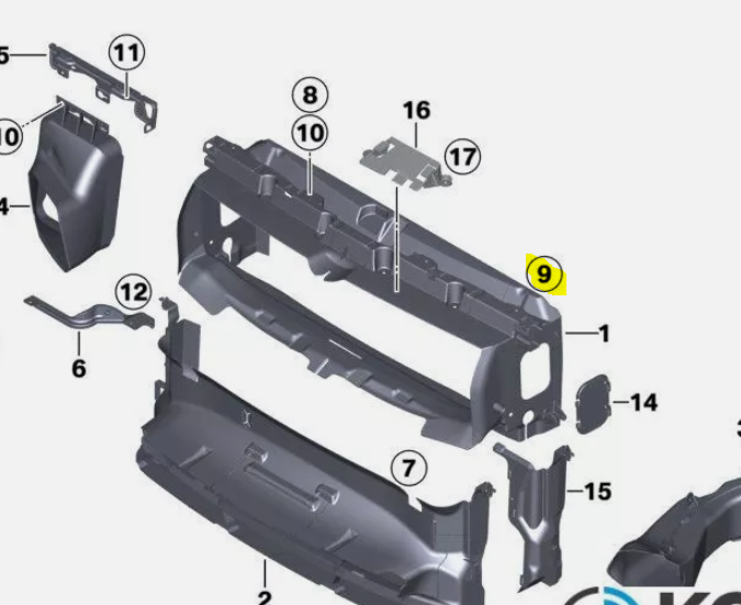 Deflector aer Bmw Seria 1 (F20), 05.2015-06.2019, model: Sport, montare fata, inferior, RapidAuto