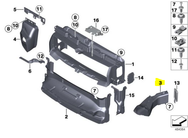 Deflector aer Bmw Seria 1 (F20), 08.2011-06.2015, montare fata, dreapta, RapidAuto