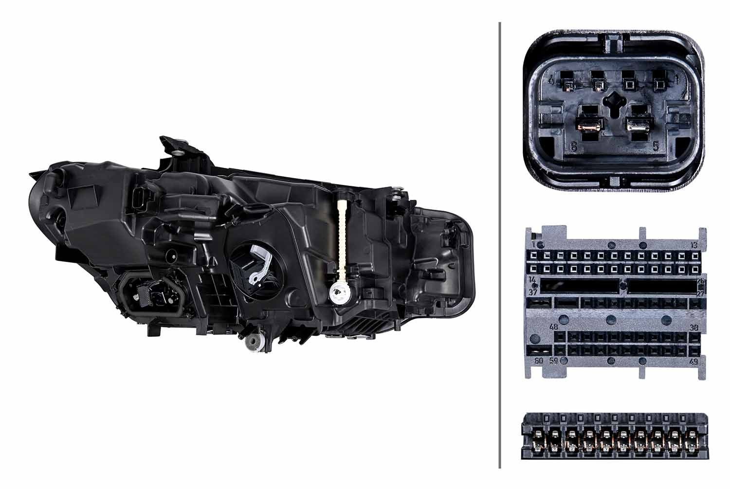 Far Bmw Seria 3 (G20/G21), 07.2022-, montare fata, stanga, Tip=MATRIX; LED; electric; rama albastra; fara modul LED; cu motor; LED; fara marcaj "BMW", HELLA