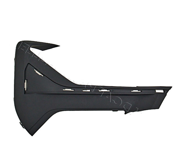 Grila bara protectie, spoiler Bmw X1 (F48), 2019-09.2022, montare fata, dreapta, negru/negru, textura; cu locas ornamente, RapidAuto