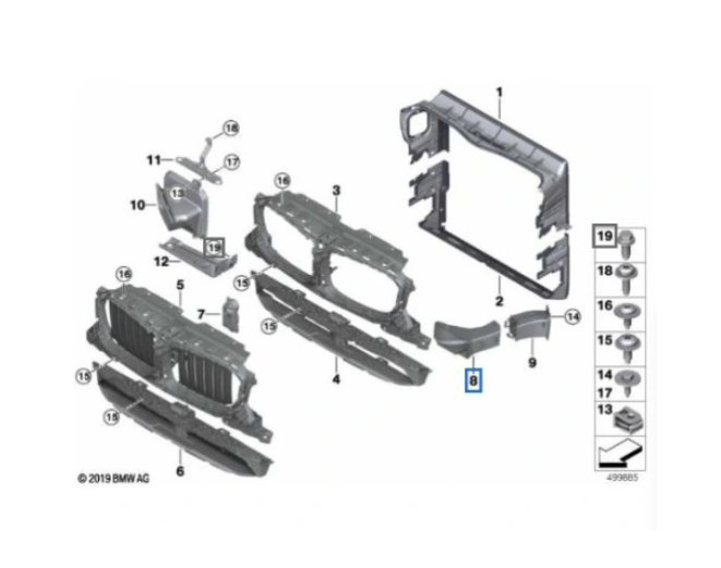 Deflector aer Bmw X3 (G01), 06.2017-07.2021, montare fata, stanga, fata, RapidAuto