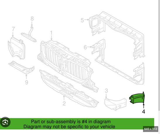 Deflector aer Bmw X3 (G01), 06.2017-07.2021, montare fata, stanga, RapidAuto