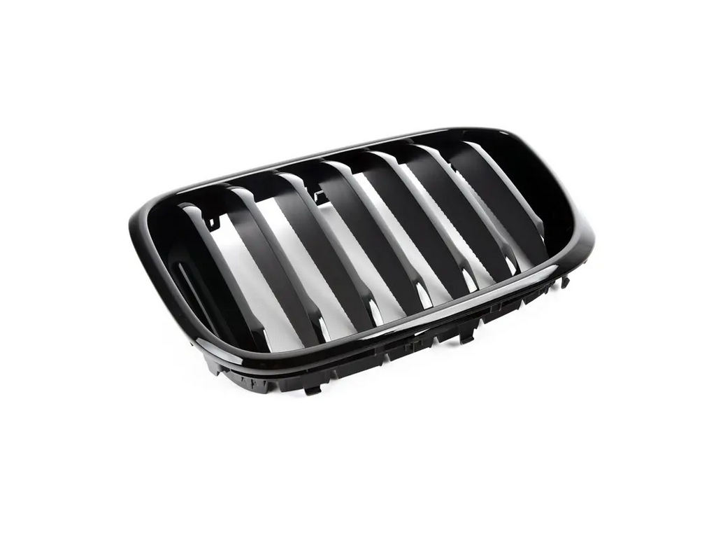 Grila radiator Bmw X3 (G01), 06.2017-07.2021, X4 (G02), 03.2018-, model: pachet,M, montare fata, stanga, Negru lucios, RapidAuto