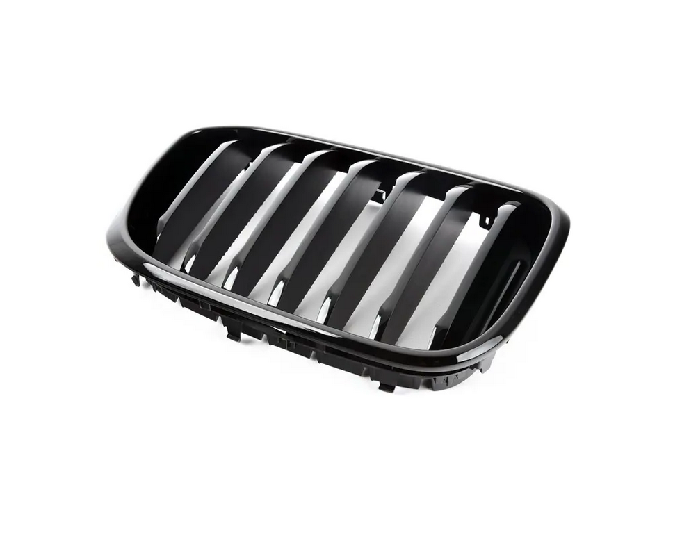 Grila radiator Bmw X3 (G01), 06.2017-07.2021, X4 (G02), 03.2018-, model: pachet,M, montare fata, dreapta, Negru lucios, RapidAuto