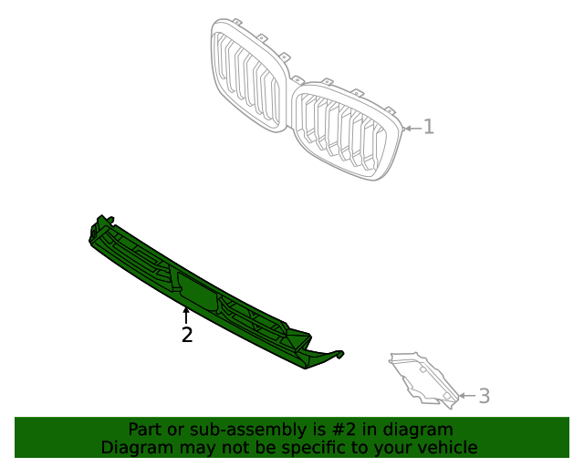 Grila bara protectie, spoiler Bmw X3 (G01), 05.2021-2024, montare fata, cu ACC, RapidAuto
