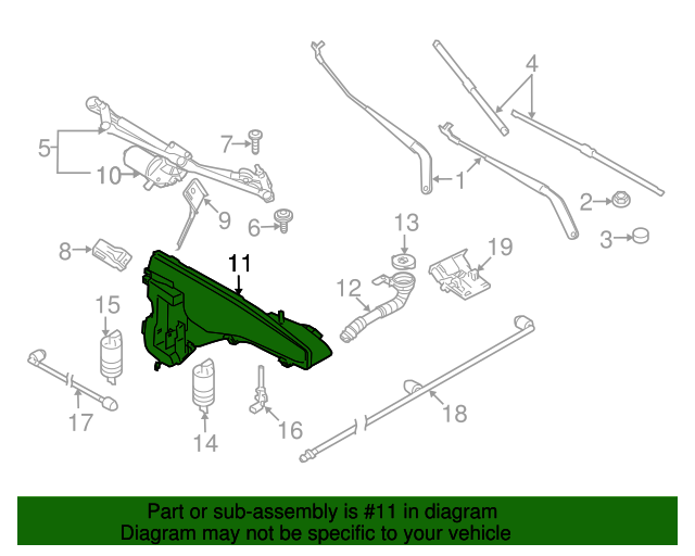 Rezervor spalator parbriz Bmw X6 (F16), 01.2014-12.2019, Fara pompa spalator parbriz, fara sistem spalare far,Cu senzor nivel lichid,Cu gaura pentru 1 pompa spalator, RapidAuto