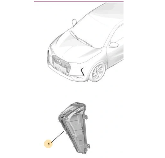Lumini de zi, Daytime running light Ds 3 Crossback, 01.2019-, montare fata, dreapta, LED; VALEO