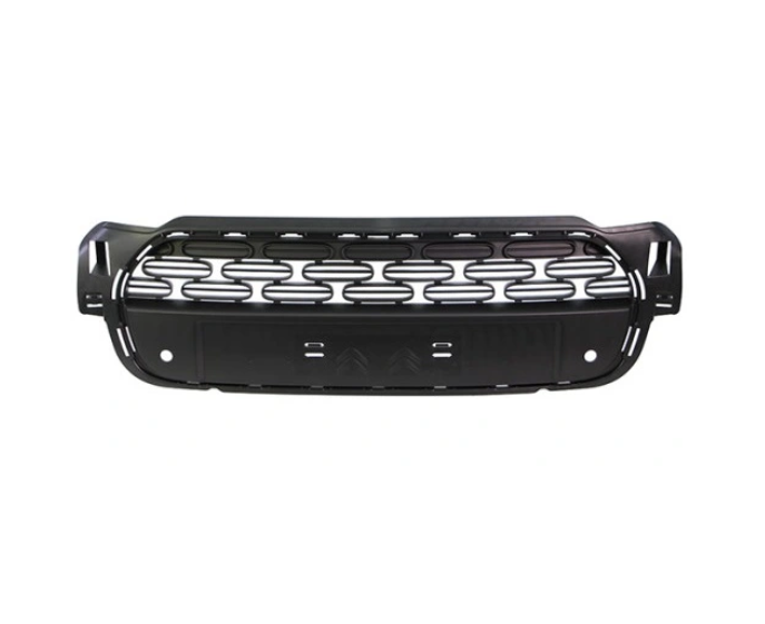 Grila bara protectie, spoiler Citroen C3, 01.2020-, montare fata, negru/negru; cu gauri pentru senzori de asistenta la parcarea, RapidAuto