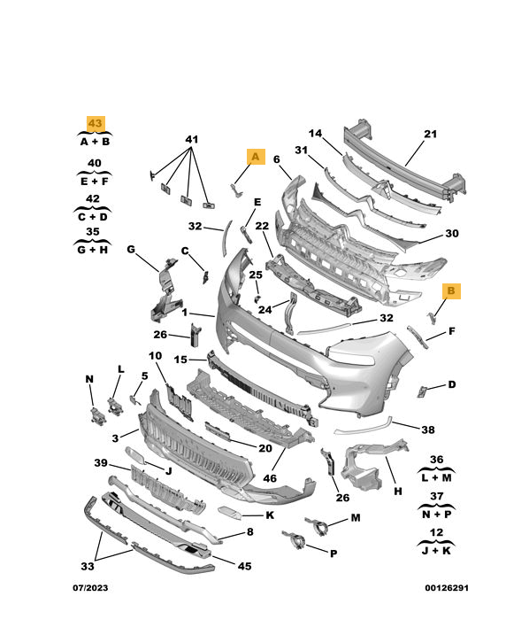 Suport bara protectie, spoiler Citroen C3 Aircross, 07.2021-, montare fata, stanga+dreapta, lateral, RapidAuto
