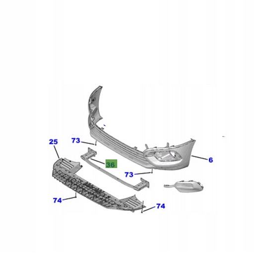Armatura bara fata Citroen Berlingo, 06.2018- Model Van, Peugeot Partner/Rifter, 06.2018-, Toyota Proace City, 10.2019-, metal; inferior, RapidAuto