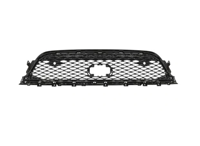 Grila bara protectie, spoiler Chrysler Pacifica, 2020-, Voyager, 2022-12.2023 Model: Lx, Voyager, 01.2021-12.2021 Model: L, Lx, Lxi, montare fata, cu gauri senzori parcare (PDC); vopsit; negru; cu ACC, RapidAuto