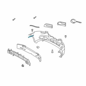 Suport bara protectie, spoiler Chevrolet Aveo Sedan (T250), 03.2006-05.2011, montare fata, stanga, RapidAuto