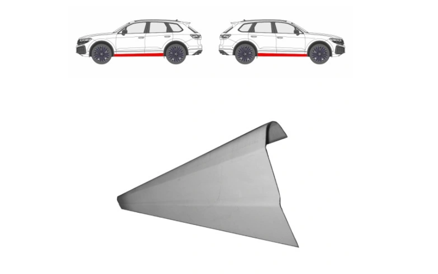 Element reparatie prag Chevrolet Tahoe (Gmt800), 01.2000-12.2005, montare stanga=dreapta, inferior; galvanizat; Lungime 2000 mm, RapidAuto