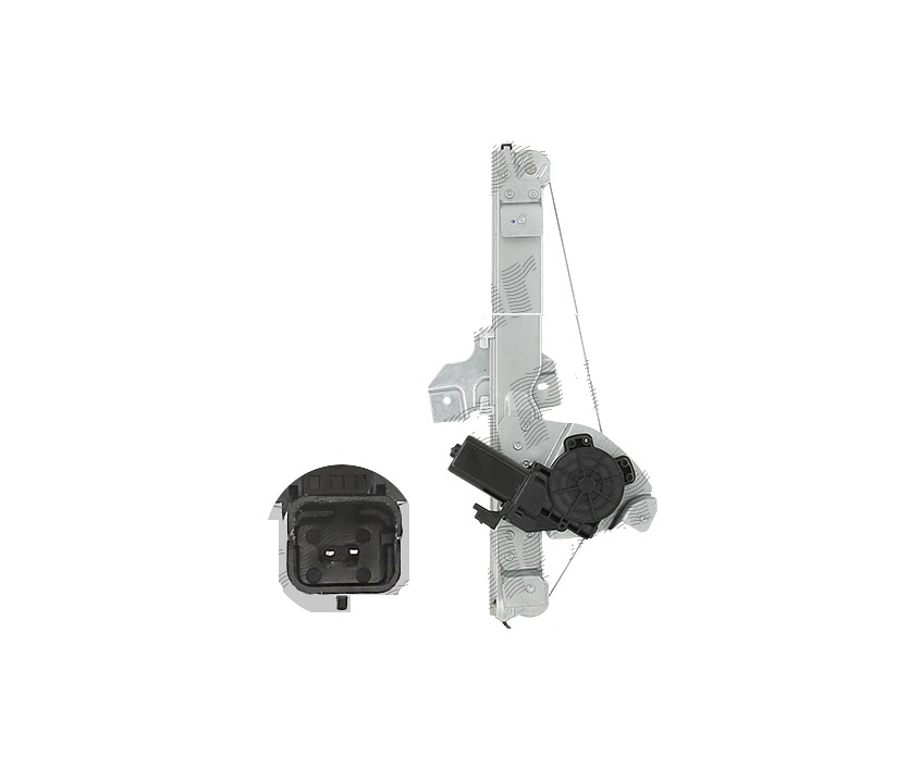 Macara geam cu motoras Dacia Duster, 01.2010-10.2017; Sandero (Sd), 06.2008-01.2013, montare spate, stanga, RapidAuto