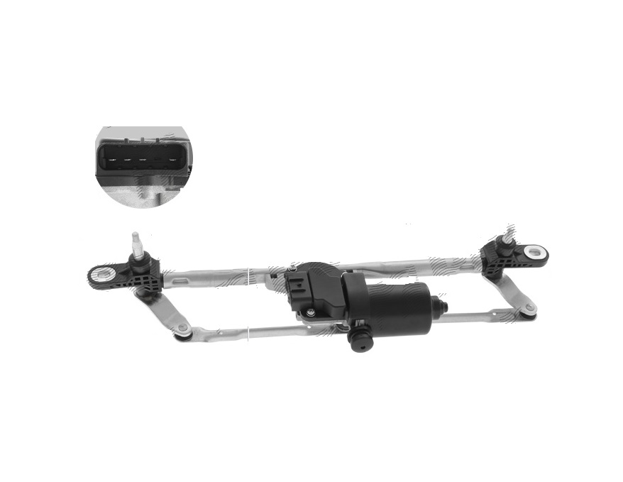 Mecanism stergatoare cu motor Fiat Panda (169), 09.2003-12.2012, montare fata, RapidAuto