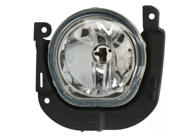 Proiector ceata Peugeot Bipper, 10.2007-; Fiat Fiorino/Qubo, 10.2007-; Citroen Nemo (Aa), 10.2007-, montare fata, stanga, H1; carcasa alba, rama neagra; cu rama de fixare; MAGNETI MARELLI (MAKO)