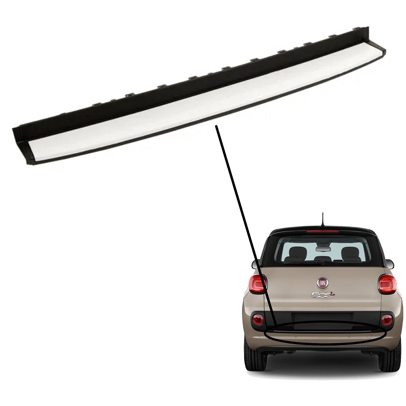 Spoiler bara protectie Fiat 500l (330), 01.2013-12.2022, montare spate, plastic + otel, RapidAuto