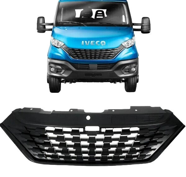 Grila radiator Iveco Daily, 2019-, montare fata, negru, RapidAuto