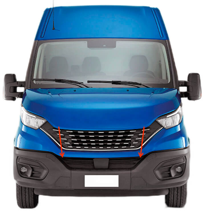 Capac bara protectie Iveco Daily, 2019-, montare fata, dreapta, centru, RapidAuto