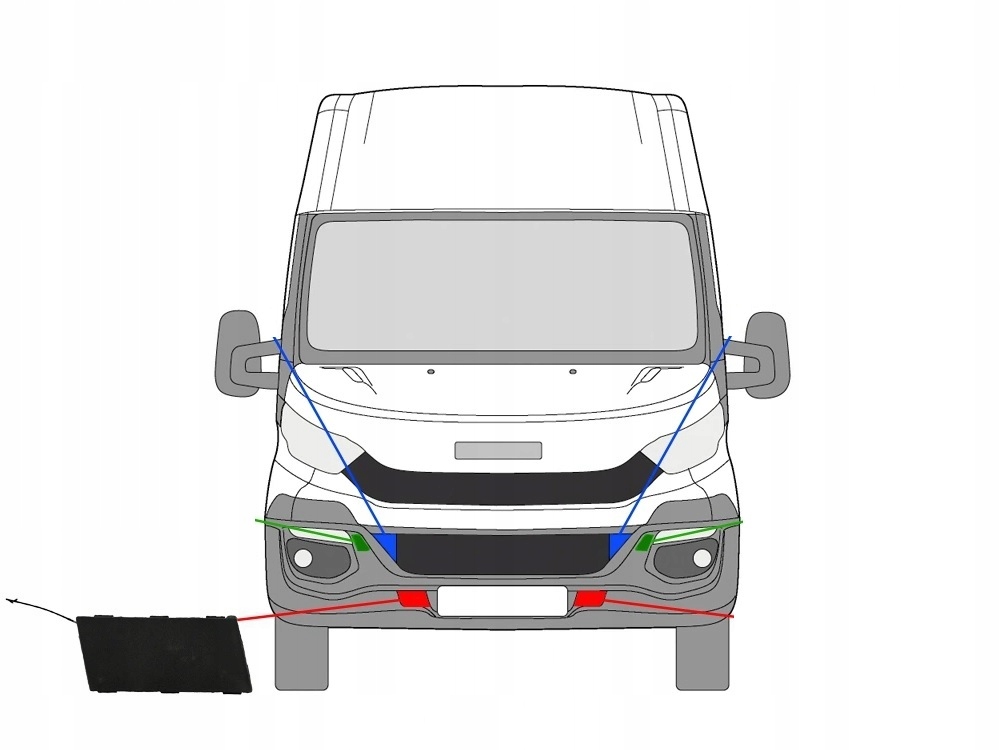 Capac bara protectie Iveco Daily, 07.2014-, model: City, montare dreapta, inferior, original